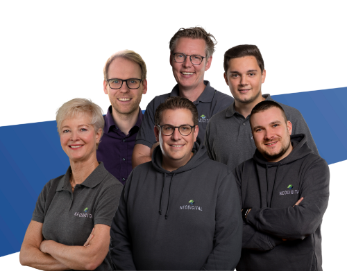Foto des Vertriebsteams: Beatrice Jacobus, Camillo Pfeil, Stefan Wirtz, Ulf Ackerschott, Benjamin Maissl, Mirko Bentz