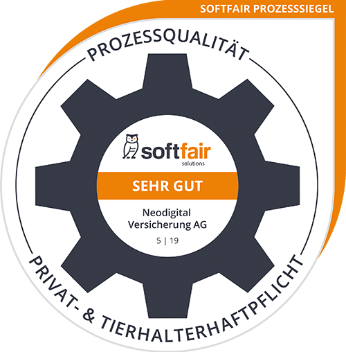 Prozessqualität PHV und THV sehr gut von softfair für Neodigital Versicherung AG